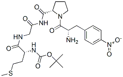 N-(tert-butoxycarbonyl)-D-methionylglycyl-4-nitro-3-phenyl-L-alanyl-L-prolinamide 结构式