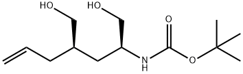 ((2S,4R)-1-羟基-4-(羟甲基)庚-6-烯-2-基)氨基甲酸叔丁酯 结构式