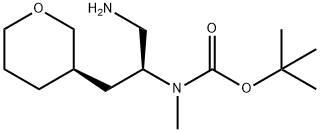 ((S)-1-氨基-3 - ((R) - 四氢-2H-吡喃-3-基)丙-2-基)(甲基)氨基甲酸叔丁 结构式