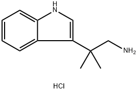 2-(1H-吲哚-3-基)-2-甲基丙-1-胺盐酸盐 结构式