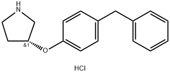 (R)-3-(4-苄基苯氧基)吡咯烷盐酸盐 结构式