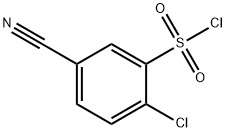 2 -氯- 5 -氰基苯- 1 -磺酰氯 结构式