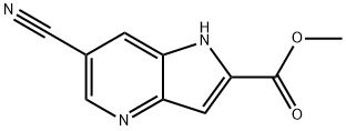6-氰基-1H-吡咯并[3,2-B]吡啶-2-羧酸甲酯 结构式