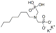 dipotassium dihydrogen [(octylimino)bis(methylene)]bisphosphonate  结构式