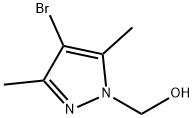 (4-溴-3,5-二甲基-1H-吡唑-1-基)甲醇 结构式