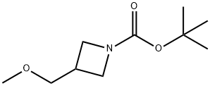 3-(甲氧基甲基)氮杂环丁烷-1-羧酸叔丁酯 结构式