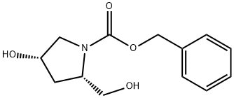 (2S,4S)-N-CBZ-2-羟甲基-4-氧-吡咯烷 结构式