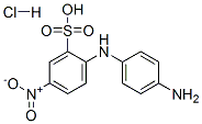 2-[(4-aminophenyl)amino]-5-nitrobenzenesulphonic acid hydrochloride 结构式