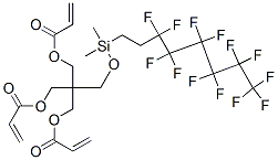 2-[[[dimethyl(3,3,4,4,5,5,6,6,7,7,8,8,8-tridecafluorooctyl)silyl]oxy]methyl]-2-[[(1-oxoallyl)oxy]methyl]-1,3-propanediyl diacrylate 结构式