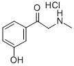 1-(3-羟基苯基)-2-(甲氨基)乙酮盐酸盐 结构式