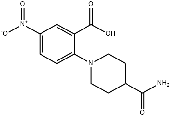 5-NITRO-2-(PIPERIDIN-4-CARBOXAMIDE-1-YL)BENZOIC ACID 结构式