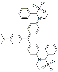 hydrogen [4-[[4-(dimethylamino)phenyl][4-[ethyl(sulphonatobenzyl)amino]phenyl]methylene]cyclohexa-2,5-dien-1-ylidene](ethyl)(sulphonatobenzyl)ammonium 结构式