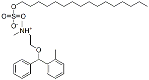 [2-[(alpha-o-tolylbenzyl)oxy]ethyl]dimethylammonium hexadecyl sulphate 结构式