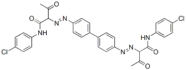 2,2'-[[1,1'-biphenyl]-4,4'-diylbis(azo)]bis[N-(4-chlorophenyl)-3-oxobutyramide] 结构式