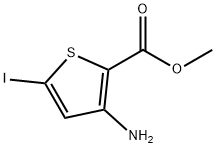 3-氨基-5-碘噻吩-2-羧酸甲酯 结构式