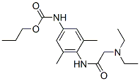 propyl N-[4-[(2-diethylaminoacetyl)amino]-3,5-dimethyl-phenyl]carbamat e 结构式