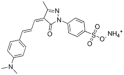 ammonium 4-[4-[3-[4-(dimethylamino)phenyl]-2-propenylidene]-4,5-dihydro-3-methyl-5-oxo-1H-pyrazol-1-yl]benzenesulphonate 结构式