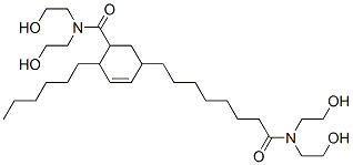5-[[bis(2-hydroxyethyl)amino]carbonyl]-4-hexyl-N,N-bis(2-hydroxyethyl)cyclohex-2-ene-1-octanamide 结构式