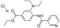 ethyl 3-(diethylamino)-4-[(3-pyridylcarbonyl)amino]benzoate monohydrochloride  结构式