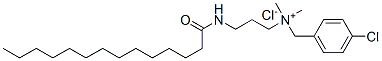 (p-chlorobenzyl)dimethyl[3-[(1-oxotetradecyl)amino]propyl]ammonium chloride 结构式