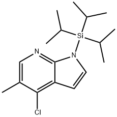 4-氯-5-甲基-1-(三异丙基甲硅烷基)-1H-吡咯并[2,3-B]吡啶 结构式