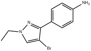 4-(4-broMo-1-ethyl-1H-pyrazol-3-yl)aniline 结构式