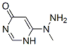 4(1H)-Pyrimidinone, 6-(1-methylhydrazino)- (9CI) 结构式