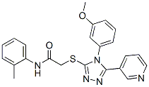 Acetamide,  2-[[4-(3-methoxyphenyl)-5-(3-pyridinyl)-4H-1,2,4-triazol-3-yl]thio]-N-(2-methylphenyl)- 结构式