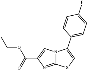 3-(4-FLUOROPHENYL)IMIDAZO[2,1-B]THIAZOLE-6-CARBOXYLIC ACID ETHYL ESTER 结构式