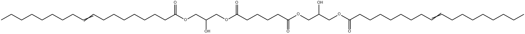 己二酸双[2-羟基-3-[(1-氧代-9-十八烯酰)氧基]丙基]酯 结构式