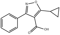 5-环丙基-3-苯基-1,2-噁唑-4-羧酸 结构式
