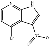 4-溴-3-硝基-1H-吡咯并[2,3-B]吡啶 结构式