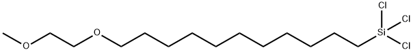 11 - (2 - 甲氧基乙氧基)十一烷基三氯硅烷 结构式