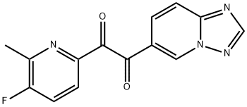 1-(5-氟-6-甲基-2-吡啶基)-2-[1,2,4]三唑[1,5-A]吡啶基-6-基-1,2-乙二酮 结构式