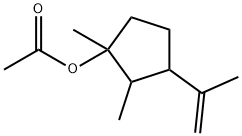 乙酸1,2-二甲基-3-(1-甲基乙烯基)环戊酯 结构式