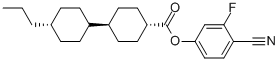 TRANS,TRANS-4-CYANO-3-FLUOROPHENYL-4''-PROPYL-BICYCLOHEXYL-4-CARBOXYLATE 结构式