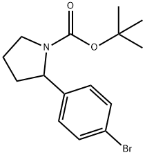 1-BOC-2-(4-溴苯基)吡咯烷 结构式