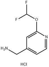 (2-(DIFLUOROMETHOXY)PYRIDIN-4-YL)METHANAMINE HYDROCHLORIDE 结构式