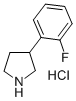 3-(2-FLUORO-PHENYL) PYRROLIDINE HCL 结构式