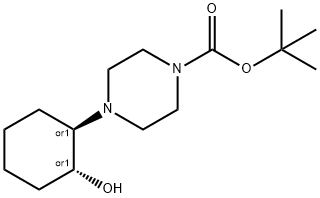 4-(2-羟基环己基)哌嗪-1-羧酸反式叔丁酯 结构式