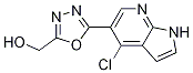 1,3,4-Oxadiazole-2-Methanol, 5-(4-chloro-1H-pyrrolo[2,3-b]pyridin-5-yl)- 结构式