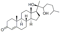 20,22-dihydroxycholest-4-en-3-one 结构式