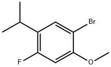 4-氟-1-溴-2甲氧基-5-异丙基苯 结构式