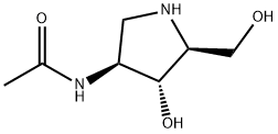 2-乙酰氨基-1,4-亚氨基-1,2,4-三脱氧-L-阿拉伯糖醇 结构式