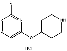 2-氯-6-(哌啶-4基氧代)-吡啶盐酸盐 结构式