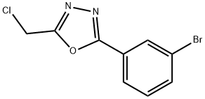2-(3-bromophenyl)-5-(chloromethyl)-1,3,4-oxadiazole 结构式
