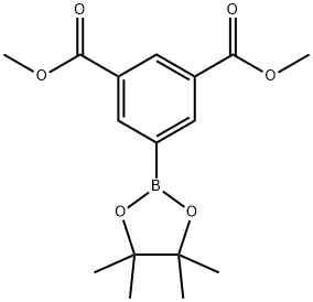 3,5-双(甲氧羰基)苯硼酸片呐醇酯 结构式