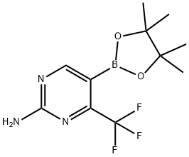 2-氨基-4-三氟嘧啶-5-硼酸频哪醇酯 结构式