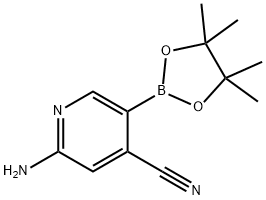 2-氨基-5-(4,4,5,5-四甲基-1,3,2-二氧杂环戊硼烷-2-基)异氰吡啶 结构式