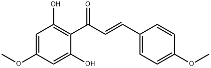 (E)-2',6'-dihydroxy-4,4'-dimethoxychalcone  结构式